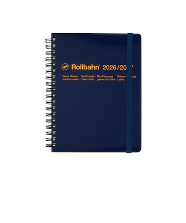 【2026年3月始まり】　デルフォニックス（DELFONICS）　ロルバーンダイアリー　L　マンスリーブロック　360002_428　ダークブルー　月曜始まり