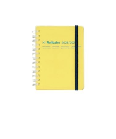 【2026年3月始まり】　デルフォニックス（DELFONICS）　ロルバーンダイアリー　クリア　M　マンスリーブロック　360007_718　クリアイエロー　月