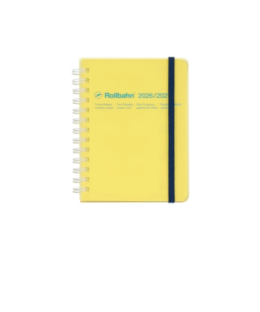 【2026年3月始まり】　デルフォニックス（DELFONICS）　ロルバーンダイアリー　クリア　M　マンスリーブロック　360007_718　クリアイエロー　月