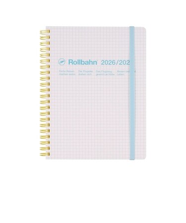 【2026年3月始まり】　デルフォニックス（DELFONICS）　ロルバーンダイアリー　スコラ　A5　マンスリーブロック　360006_100　ホワイト　月曜始