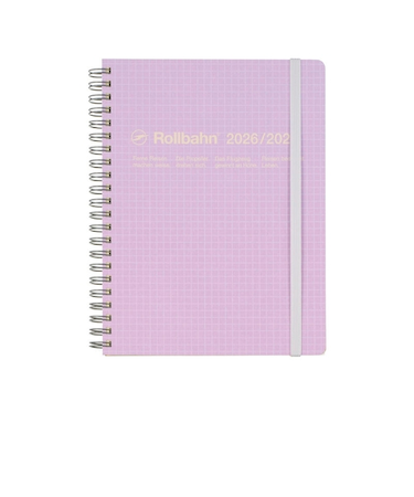 【2026年3月始まり】　デルフォニックス（DELFONICS）　ロルバーンダイアリー　スコラ　A5　マンスリーブロック　360006_440　ライトパープル　