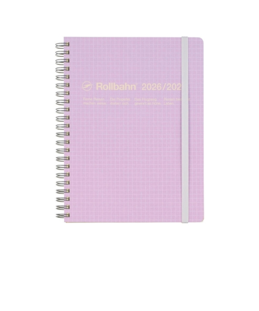 【2026年3月始まり】　デルフォニックス（DELFONICS）　ロルバーンダイアリー　スコラ　A5　マンスリーブロック　360006_440　ライトパープル　