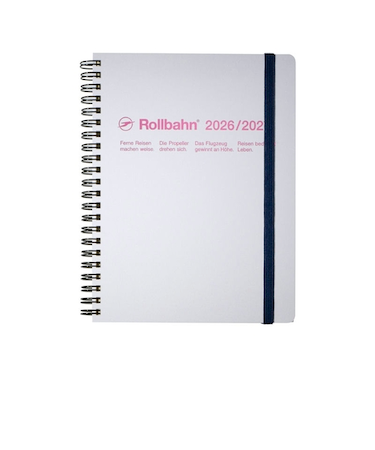 【2026年3月始まり】　デルフォニックス（DELFONICS）　ロルバーンダイアリー　メタリック　A5　マンスリーブロック　360012_907　パールホワイ