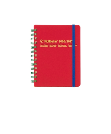 【2026年3月始まり】　デルフォニックス（DELFONICS）　ロルバーンダイアリー　ビボ　M　マンスリーブロック　360016_124　レッド　月曜始まり