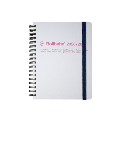 【2026年3月始まり】　デルフォニックス（DELFONICS）　ロルバーンダイアリー　メタリック　L　マンスリーブロック　360011_907　パールホワイト