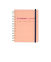 【2026年3月始まり】　デルフォニックス（DELFONICS）　ロルバーンダイアリー　クリア　L　マンスリーブロック　360008_723　クリアピンク　月曜