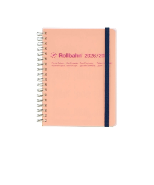 【2026年3月始まり】　デルフォニックス（DELFONICS）　ロルバーンダイアリー　クリア　L　マンスリーブロック　360008_723　クリアピンク　月曜