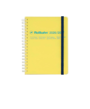 【2026年3月始まり】　デルフォニックス（DELFONICS）　ロルバーンダイアリー　クリア　L　マンスリーブロック　360008_718　クリアイエロー　月