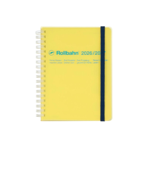 【2026年3月始まり】　デルフォニックス（DELFONICS）　ロルバーンダイアリー　クリア　L　マンスリーブロック　360008_718　クリアイエロー　月