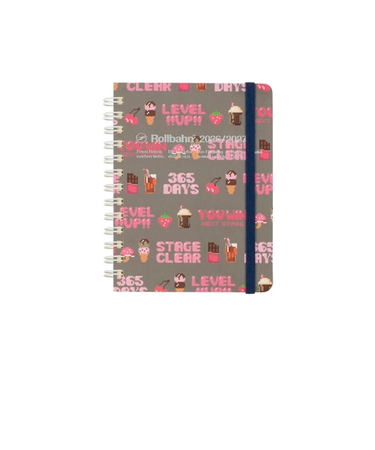 【2026年3月始まり】　デルフォニックス（DELFONICS）　ロルバーンダイアリー　レベルアップ　M　マンスリーブロック　360025_522　ピンク　月曜