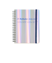 【2026年3月始まり】　デルフォニックス（DELFONICS）　ロルバーンダイアリー　メタリック　L　マンスリーブロック　360011_909　ホログラム　月