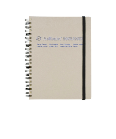 【2026年3月始まり】　デルフォニックス（DELFONICS）　ロルバーンダイアリー　オム　A5　マンスリーブロック　360015_811　ライトグレー　月曜