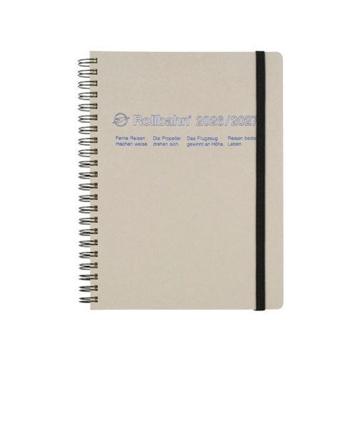 【2026年3月始まり】　デルフォニックス（DELFONICS）　ロルバーンダイアリー　オム　A5　マンスリーブロック　360015_811　ライトグレー　月曜