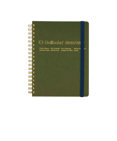 【2026年3月始まり】　デルフォニックス（DELFONICS）　ロルバーンダイアリー　オム　L　マンスリーブロック　360014_228　オリーブ　月曜始まり