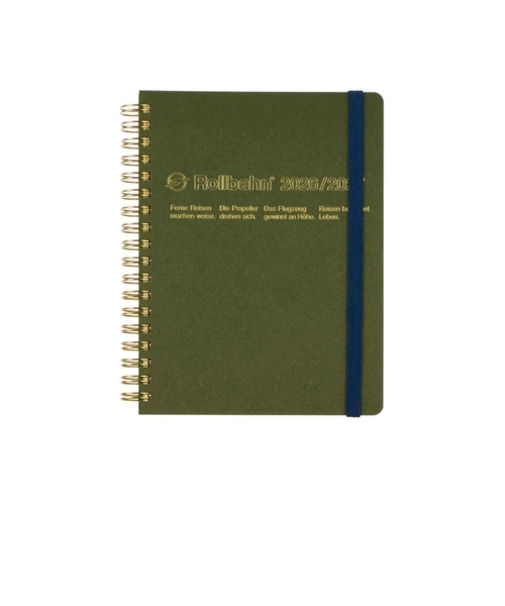 【2026年3月始まり】　デルフォニックス（DELFONICS）　ロルバーンダイアリー　オム　L　マンスリーブロック　360014_228　オリーブ　月曜始まり