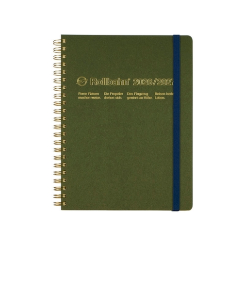 【2026年3月始まり】　デルフォニックス（DELFONICS）　ロルバーンダイアリー　オム　A5　マンスリーブロック　360015_228　オリーブ　月曜始ま