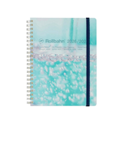 【2026年3月始まり】　デルフォニックス（DELFONICS）　ロルバーンダイアリー　アクア　A5　マンスリーブロック　360038_972　C　月曜始まり