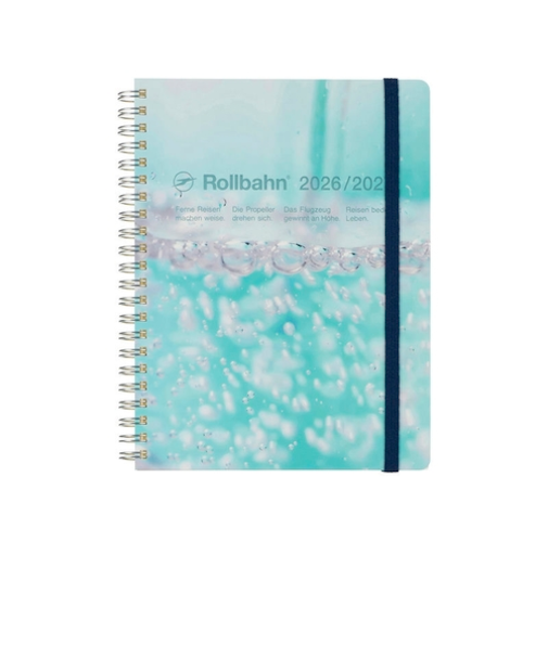 【2026年3月始まり】　デルフォニックス（DELFONICS）　ロルバーンダイアリー　アクア　A5　マンスリーブロック　360038_972　C　月曜始まり