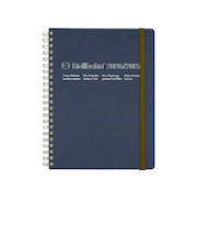 【2026年3月始まり】　デルフォニックス（DELFONICS）　ロルバーンダイアリー　オム　A5　マンスリーブロック　360015_428　ダークブルー　月曜