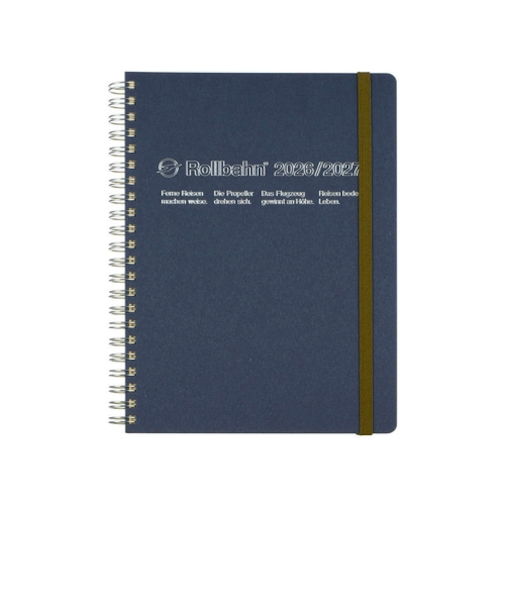 【2026年3月始まり】　デルフォニックス（DELFONICS）　ロルバーンダイアリー　オム　A5　マンスリーブロック　360015_428　ダークブルー　月曜