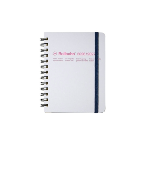 【2026年3月始まり】　デルフォニックス（DELFONICS）　ロルバーンダイアリー　メタリック　M　マンスリーブロック　360010_907　パールホワイト