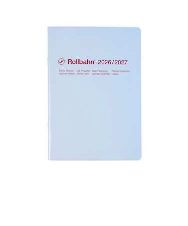 【2026年3月始まり】　デルフォニックス（DELFONICS）　ロルバーンノートダイアリー　A5　マンスリーブロック　360047_360　ライトブルー　月曜