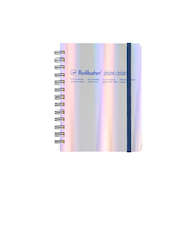 【2026年3月始まり】　デルフォニックス（DELFONICS）　ロルバーンダイアリー　メタリック　M　マンスリーブロック　360010_909　ホログラム　月