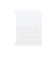 【2026年4月始まり】　デルフォニックス（DELFONICS）　ロルバーン　ポケット付メモ　L用プロテクターカレンダー　B6　マンスリーブロック　360071