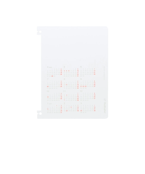 【2026年4月始まり】　デルフォニックス（DELFONICS）　ロルバーン　ポケット付メモ　L用プロテクターカレンダー　B6　マンスリーブロック　360071