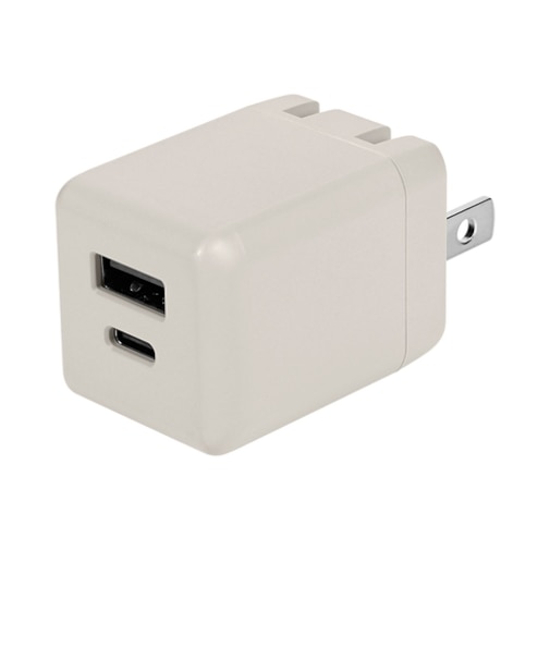 【お買い得】　オウルテック（Owltech）　PD20W　2ポート充電器　ミストグレー