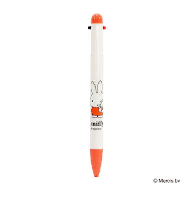 クツワ（KUTSUWA）　ミッフィー　3色ボールペン　0.7mm　MF977B　オレンジ