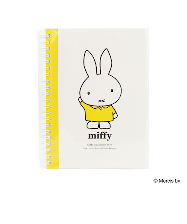 クツワ（KUTSUWA）　ミッフィー　リングノート　A5　イエロー　MF976D