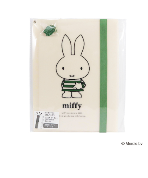 クツワ（KUTSUWA）　ミッフィー　クリアホルダー　6ポケット　バンド付　A4　MF974C　グリーン