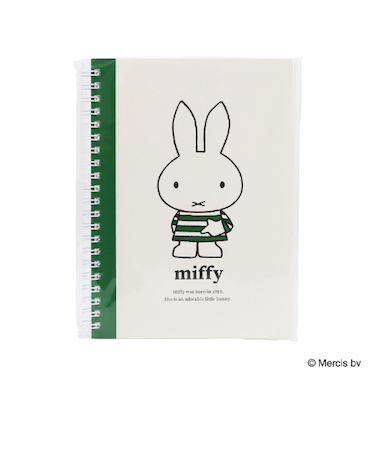 クツワ（KUTSUWA）　ミッフィー　リングノート　A5　グリーン　MF976C