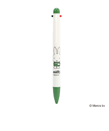 クツワ（KUTSUWA）　ミッフィー　3色ボールペン　0.7mm　MF977C　グリーン