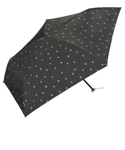 ダブリュピーシー（Wpc.）　遮光軽量　水彩ハート　ミニ　チャコール