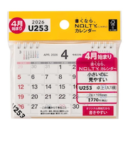 【2026年4月始まり・卓上】　NOLTY（ノルティ）　カレンダー卓上　U253