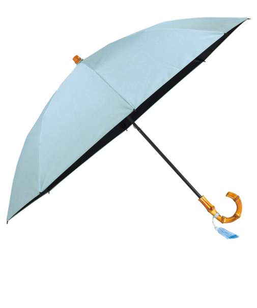 ダブリュピーシー（Wpc.）　ウーボ（UVO）　2段折りたたみ　無地タッセル　サックス