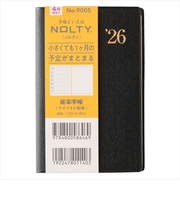 【2026年3月始まり】　ノルティ（NOLTY）　能率手帳ライツ　小型版　ウィークリーレフト　9005　黒　月曜始まり