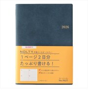 【2026年3月始まり】　ノルティ（NOLTY）　メモリー　A5　デイリー2日1ページ　9621　ブルー　月曜始まり