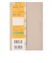 【2026年3月始まり】　ノルティ（NOLTY）　キャレル　B6　ウィークリーバーチカル　9096　ベージュ　月曜始まり