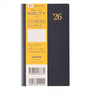 【2026年3月始まり】　ノルティ（NOLTY）　能率手帳ワイド　定形外　ウィークリーホリゾンタル　9101　ダークネイビー　月曜始まり