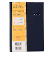 【2026年3月始まり】　ノルティ（NOLTY）　アクセス　A5　マンスリーブロック　9693　ネイビー　日曜始まり