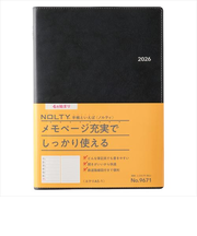 【2026年3月始まり】　ノルティ（NOLTY）　エクリ　A5　ウィークリーレフト　9671　ブラック　月曜始まり