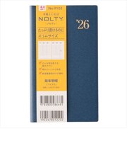 【2026年3月始まり】　ノルティ（NOLTY）　能率手帳ワイド　定形外　ウィークリーバーチカル　9102　ネイビーブルー　月曜始まり