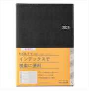 【2026年3月始まり】　ノルティ（NOLTY）　アクセス　A5　ウィークリーレフト　9681　ブラック　月曜始まり