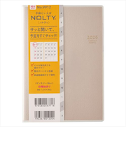 【2026年3月始まり】　ノルティ（NOLTY）　マンスリーB6-i　マンスリーブロック　9912　ベージュ　日曜始まり
