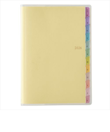 【2026年3月始まり】　ペイジェム（PAGEM　by　NOLTY）　ウィークリーB6-i　ウィークリーホリゾンタル　9990　イエロー　月曜始まり