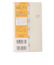 【2026年3月始まり】　ノルティ（NOLTY）　マンスリースリム-i　定形外　マンスリーブロック　9926　ホワイト　日曜始まり