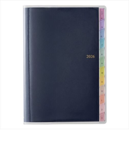 【2026年3月始まり】　ペイジェム（PAGEM　by　NOLTY）　ウィークリーB6-i　ウィークリーバーチカル　9988　ネイビー　月曜始まり